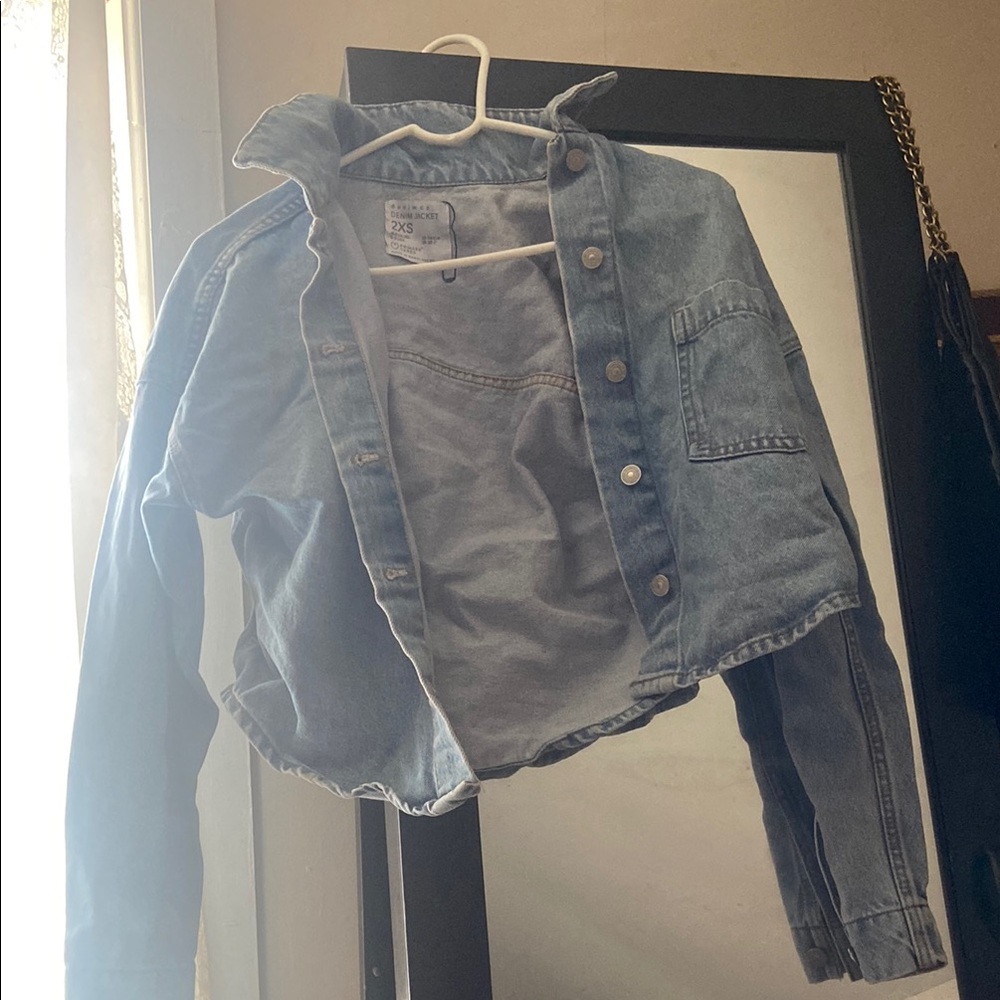 Primark Blue Cropped Jean Jacket